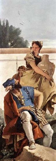 Giovanni Battista Tiepolo A Seated Man and a Girl with a Pitcher China oil painting art